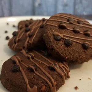 Choco Ragi Almond Cookies
